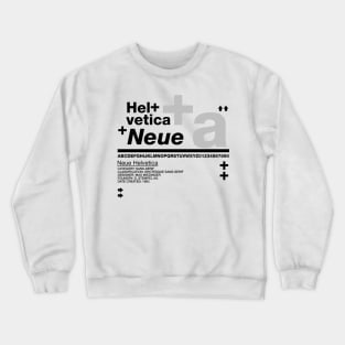 Helvetica Neue Retro Typeface Design Crewneck Sweatshirt